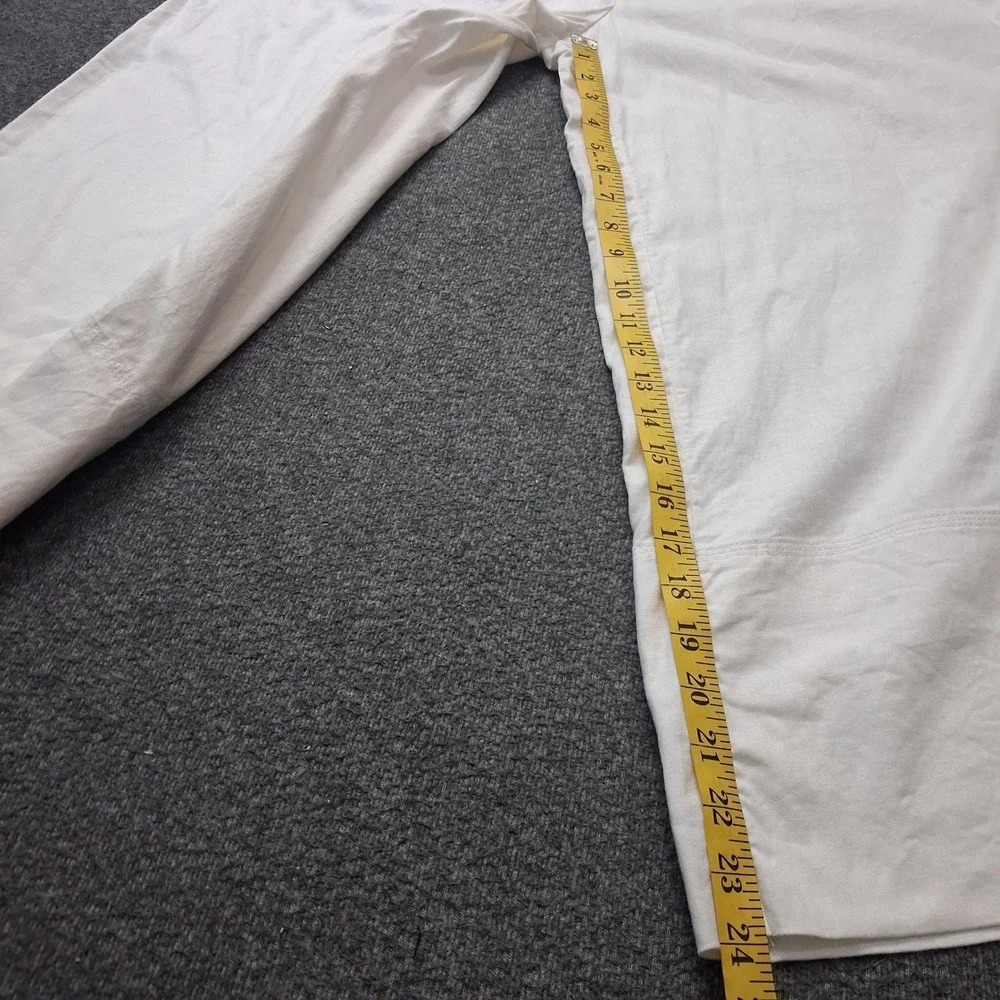 Banana Republic White Linen Blend High Rise Extra Wide Leg Pants Womens Medium